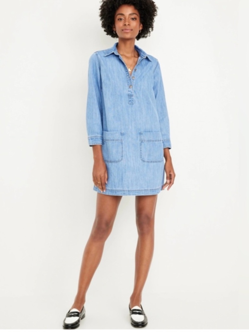 Blue Long Sleeve Denim Dress, Old Navy, Size Medium, $9